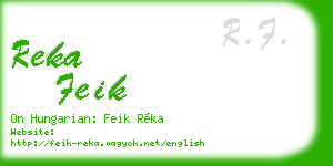 reka feik business card